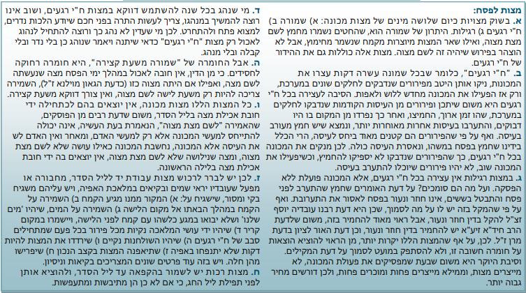 הלכות פסח תשפ''א