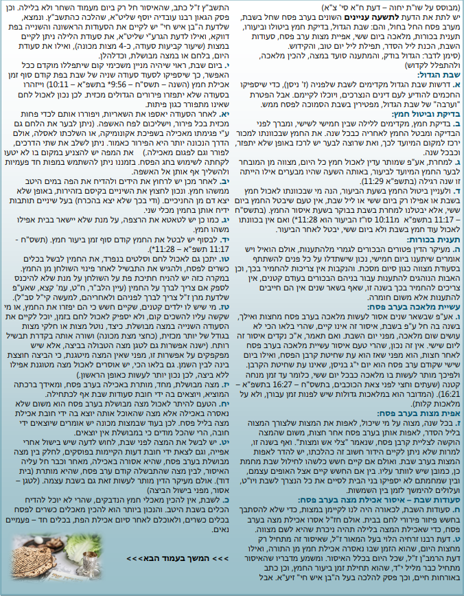ערב פסח שחל בשבת